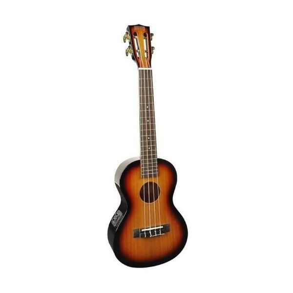 Ukelele | Tenor | JAVA | Electroacustico "MVT2" | Tono-Vol-Afinador | Fondo arqueado | Diapason Teca | Enc. Aquila | Mastil Caoba | Funda | Sunburst 3 tonos