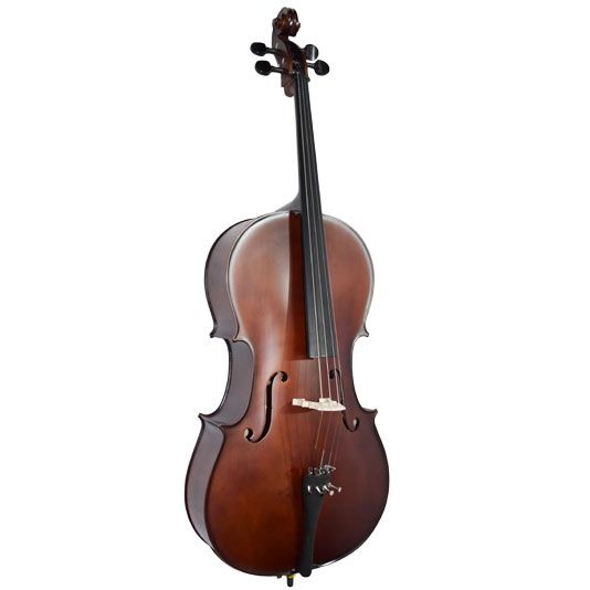 VIOLONCELLO STRADELLA 4/4-TAPA PINO MACIZA-AROS Y FONDO MAPLE MACIZO-FUNDA-ARCO