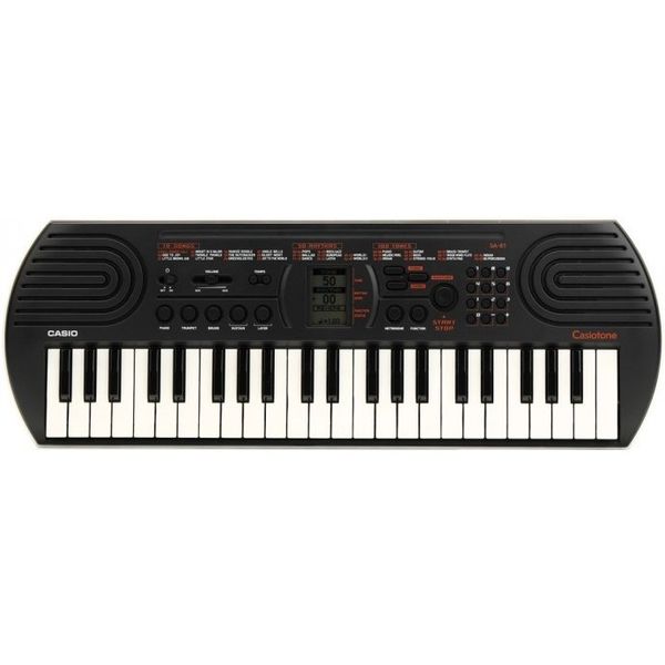 Teclado | SA | 44 Teclas Mini | 100 Sonidos | 32 Polifonia | 50 Ritmos | 4 reverbs | 10 Melodias | LCD | Salida AUX | Negro-Blanco