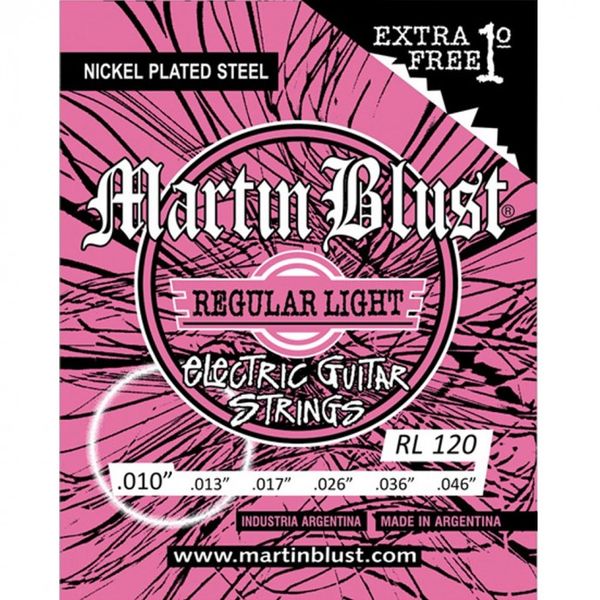 Encordado | p/Guitarra Electrica | 010 - 013 - 017 - 026 - 036 - 046 | Regular Light | DOBLE PRIMERA | MCx10