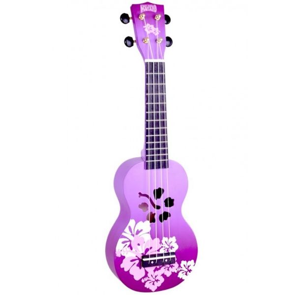 Ukelele | Soprano | HIBISCUS | Sengon | Diapason Caoba | Enc. Aquila | Funda | Violeta esfumado