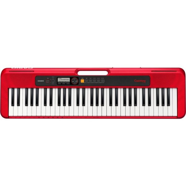 Teclado | Casiotone | 61 Teclas | 400 Sonidos | 48 Polifonia | 77 Ritmos | USB micro B | Conexión a APP | Dance Music Mode| Audio In | Line Out 3,5 | Rojo