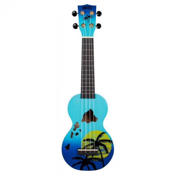 Ukelele | Soprano | HAWAI | Sengon | Diapason Caoba | Enc. Aquila | Funda | Azul esfumado
