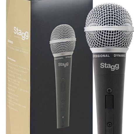 MICROFONO STAGG DINAMICO CARDIOIDE CON CABLE 5mts-ESTUCHE