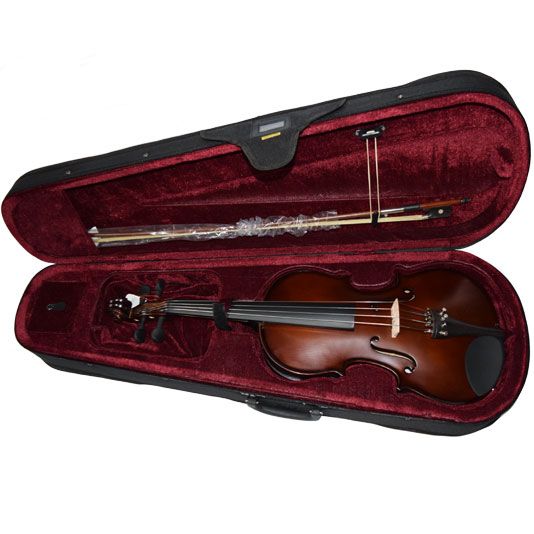 VIOLA STRADELLA 395mm-TAPA PINO MACIZA-AROS Y FONDO MAPLE MACIZO-MICROAFINADORES-ESTUCHE-ARCO