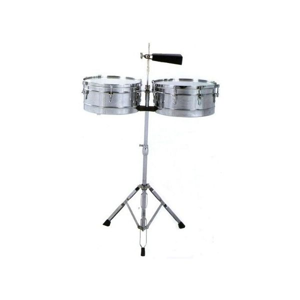 Timbaleta | 13" y 14" | acero | c/soporte y cencerro 6"