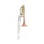 Trombon Bajo | a Vara Delux | Doble transpositor | Bb/F/Eb&Bb/F/D/Gb | Laqueado | Campana de cobre de 241mm. | Vara livi